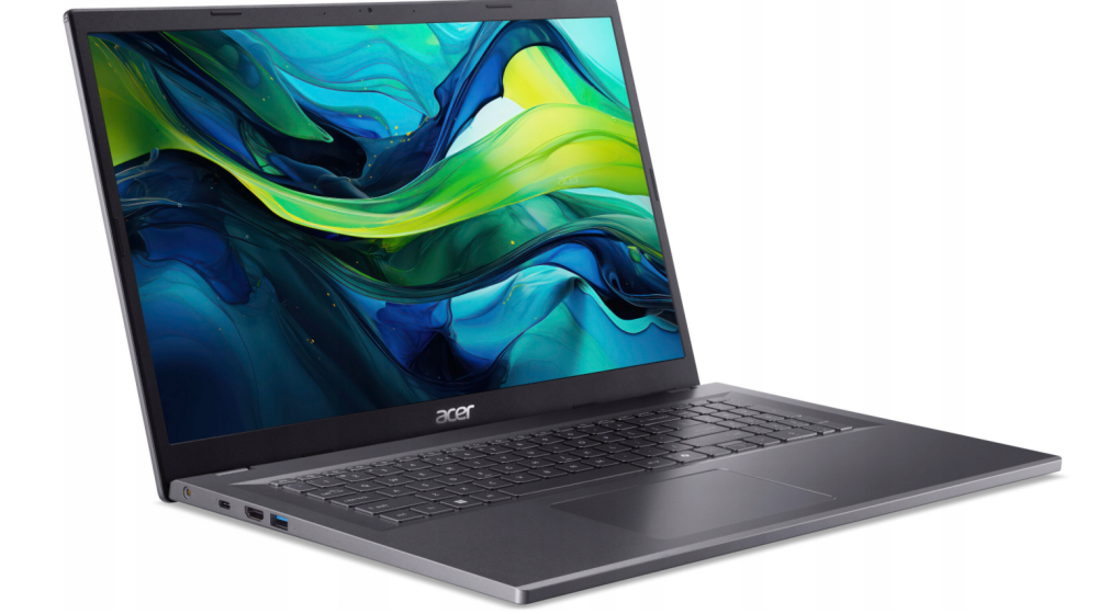 Acer Aspire A17-51M-523U – otwarty laptop widoczny pod kątem