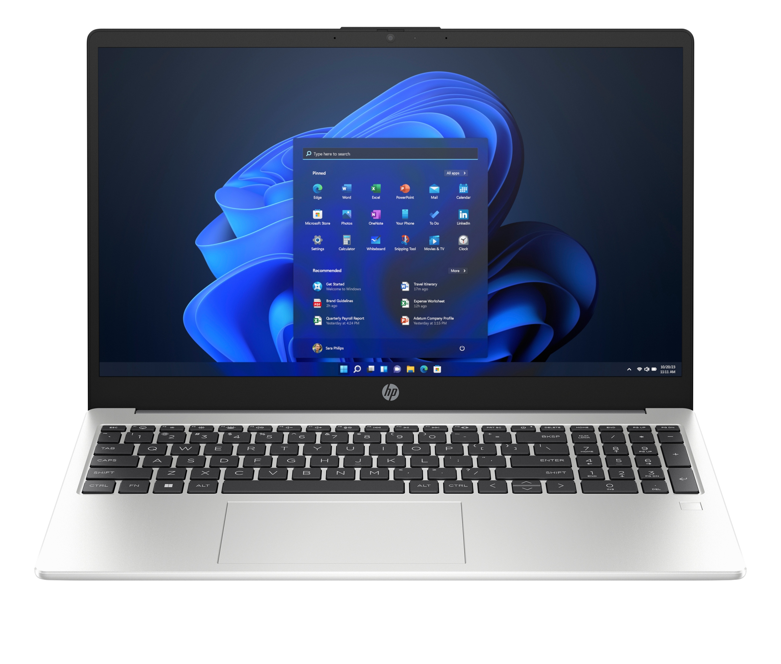 HP 250 G10 – ekran, klawiatura numeryczna i touchpad